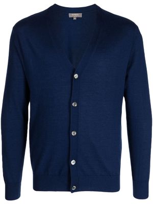 N.Peal Fine Gauge knitted cardigan - Blue
