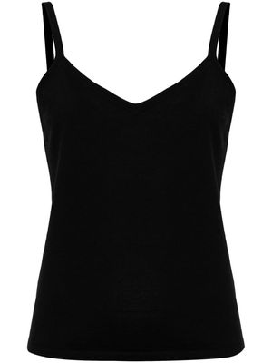 N.Peal fine-knit cami top - Black