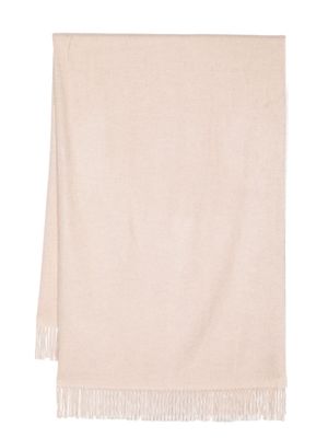 N.Peal fine-knit cashmere blanket - White