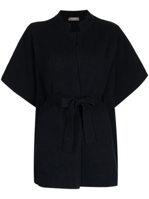 N.Peal fine-knit cashmere cape - Blue