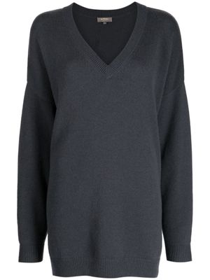 N.Peal fine-knit V-neck cashmere jumper - Grey