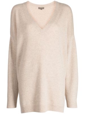 N.Peal fine-knit V-neck cashmere jumper - Neutrals