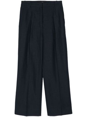 N.Peal Florence linen palazzo pants - Blue