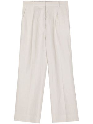 N.Peal Florence linen palazzo pants - Neutrals