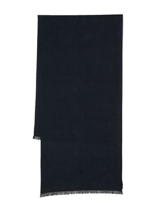 N.Peal fringed-edge cashmere scarf - Blue