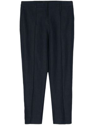 N.Peal Harper linen cropped trousers - Blue