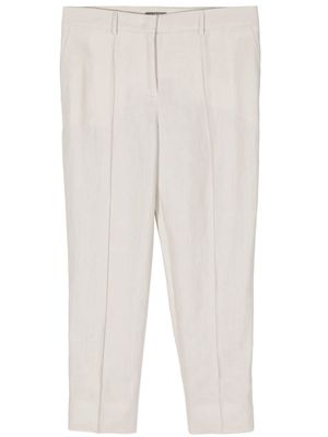 N.Peal Harper linen cropped trousers - Neutrals