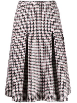 N.Peal houndstooth-pattern midi skirt - Multicolour