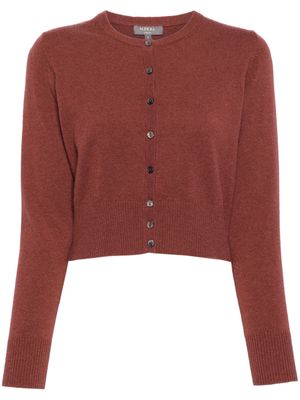 N.Peal Ivy cropped cashmere cardigan - Red