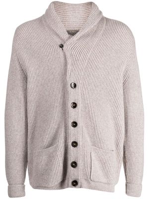 N.Peal Kensington ribbed cashmere cardigan - Neutrals