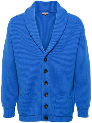 N.Peal Kensington ribbed-knit cardigan - Blue