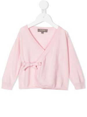 N.PEAL KIDS cashmere wrap cardigan - Pink