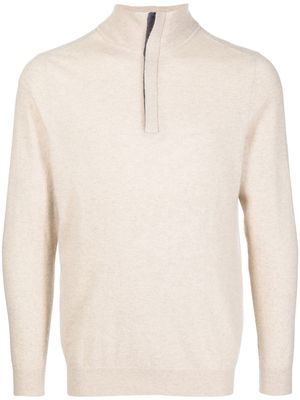 N.Peal knitted cashmere jumper - White