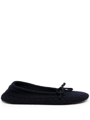 N.Peal knitted cashmere slippers - Blue