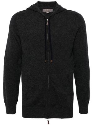 N.Peal Ladbroke zip-up hoodie - Grey