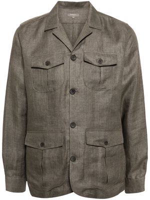 N.Peal linen shirt jacket - Brown