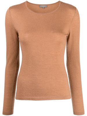 N.Peal long-sleeve cashmere top - Brown