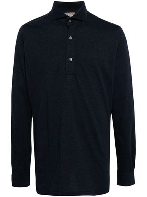 N.Peal Marseille long-sleeve polo shirt - Blue