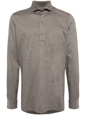 N.Peal Marseille long-sleeve polo shirt - Brown