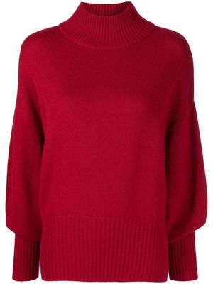 N.Peal mock-neck cashmere jumper - Red