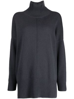 N.Peal mock-neck long jumper - Grey