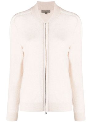 N.Peal organic cashmere knitted bomber jacket - Pink