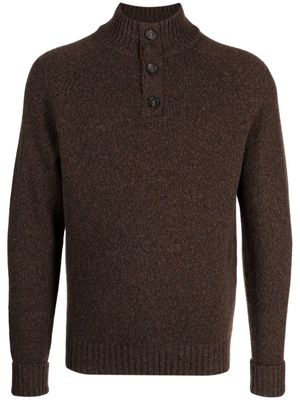 N.Peal organic cashmere mock-neck jumper - Brown