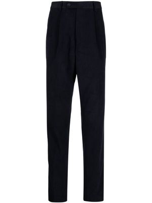 N.Peal pleated slim-cut tailored trousers - Blue