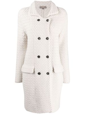 N.Peal pointed-flat collar coat - Neutrals