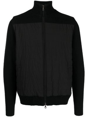 N.Peal quilted long-sleeved cashmere jacket - Black