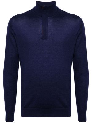 N.Peal Regent FG half-zip jumper - Blue