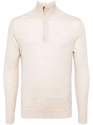 N.Peal Regent FG half-zip jumper - Neutrals