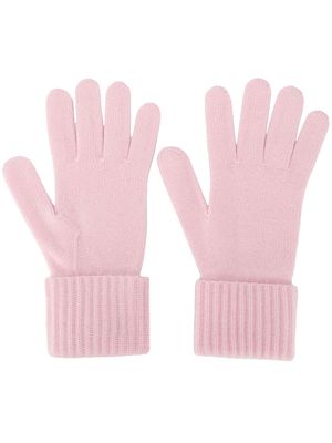 N.Peal ribbed cashmere gloves - Pink
