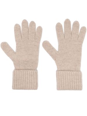 N.Peal ribbed knit cashmere-blend gloves - Yellow