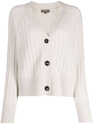 N.Peal ribbed-knit cashmere cardigan - Neutrals