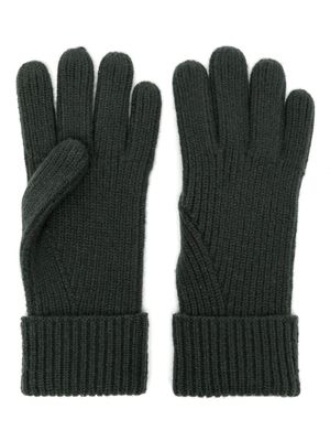 N.Peal ribbed-knit cashmere gloves - Green