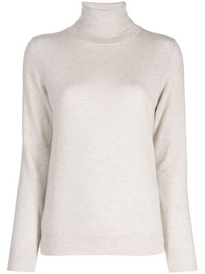 N.Peal ribbed-knit roll-neck jumper - Neutrals