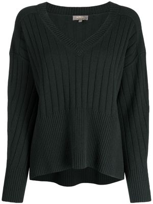 N.Peal ribbed-knit V-neck cashmere jumper - Green