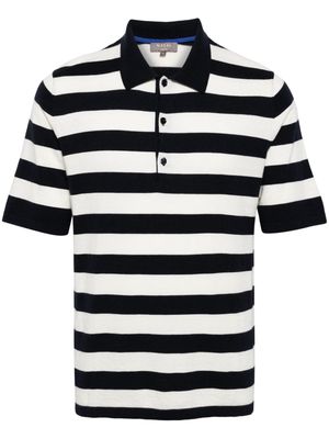 N.Peal Rock striped polo T-shirt - Blue