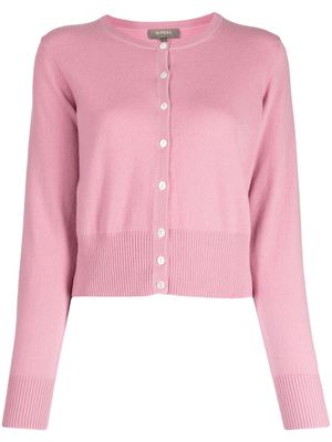 N.Peal round-neck cropped cardigan - Pink