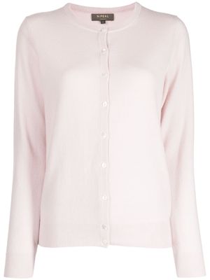 N.Peal round-neck organic cashmere cardigan - Pink