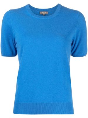 N.Peal short-sleeved cashmere top - Blue