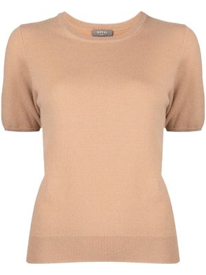 N.Peal short-sleeved cashmere top - Brown