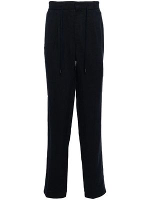 N.Peal Sorrento linen drawstring trousers - Blue