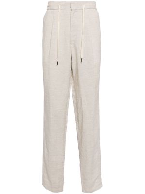 N.Peal Sorrento linen drawstring trousers - Neutrals