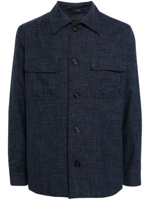 N.Peal spread-collar shirt jacket - Blue