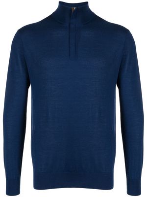 N.Peal The Regent half-zip sweater - Blue