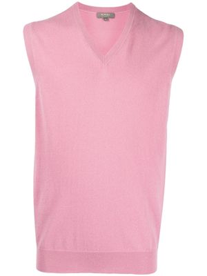 N.Peal The Westminster V-neck vest - Pink
