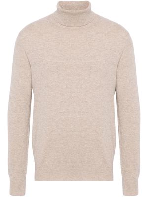 N.Peal Trafalgar roll-neck jumper - Brown