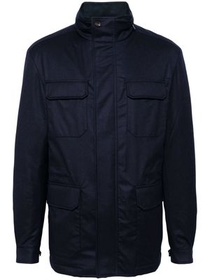 N.Peal Utility wool jacket - Blue